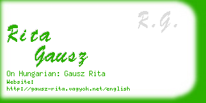 rita gausz business card